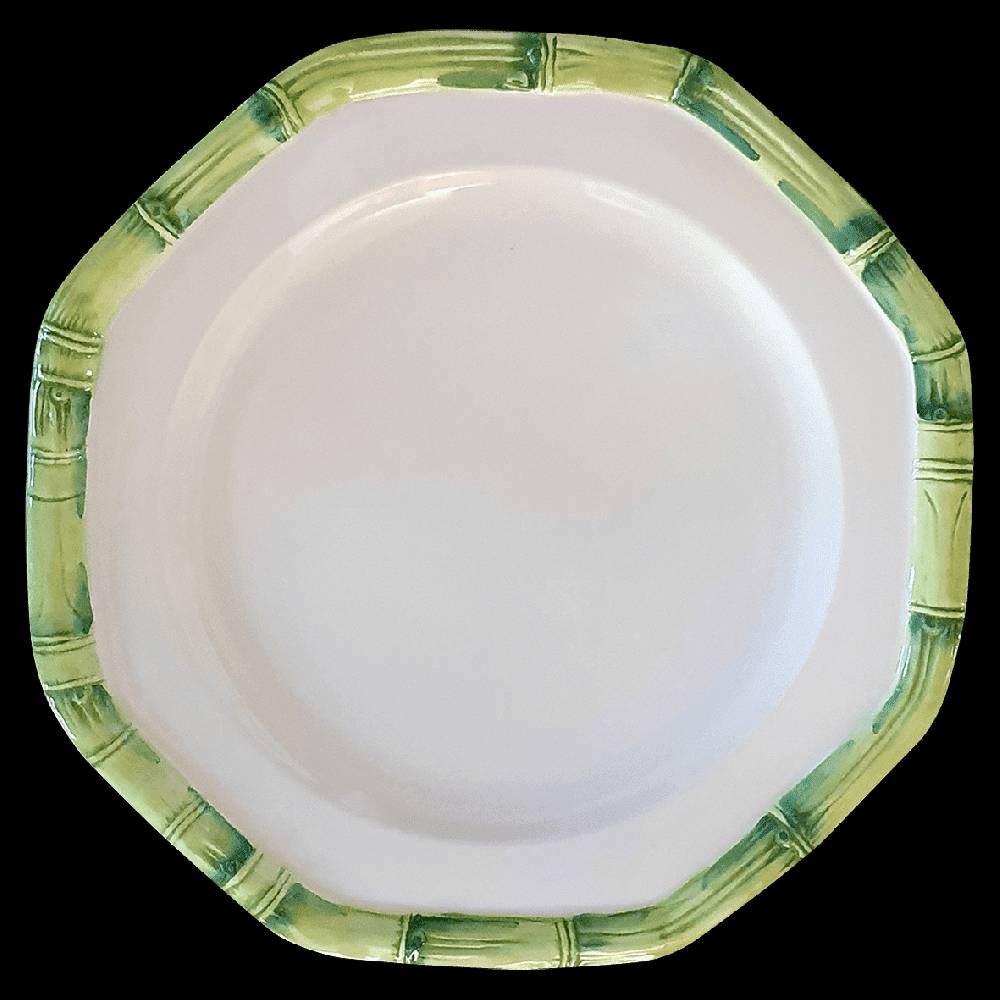 Les Ottomans Bamboo Handpainted Ceramic Plates BAB02