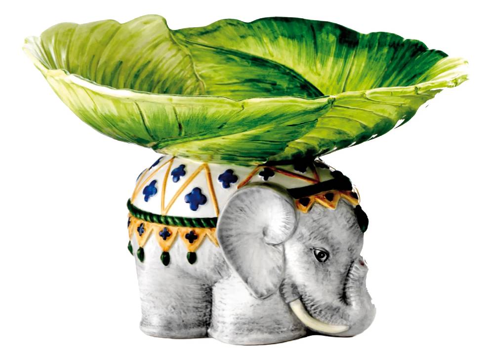 Les Ottomans Handpainted elephant ceramic bowl MAR01