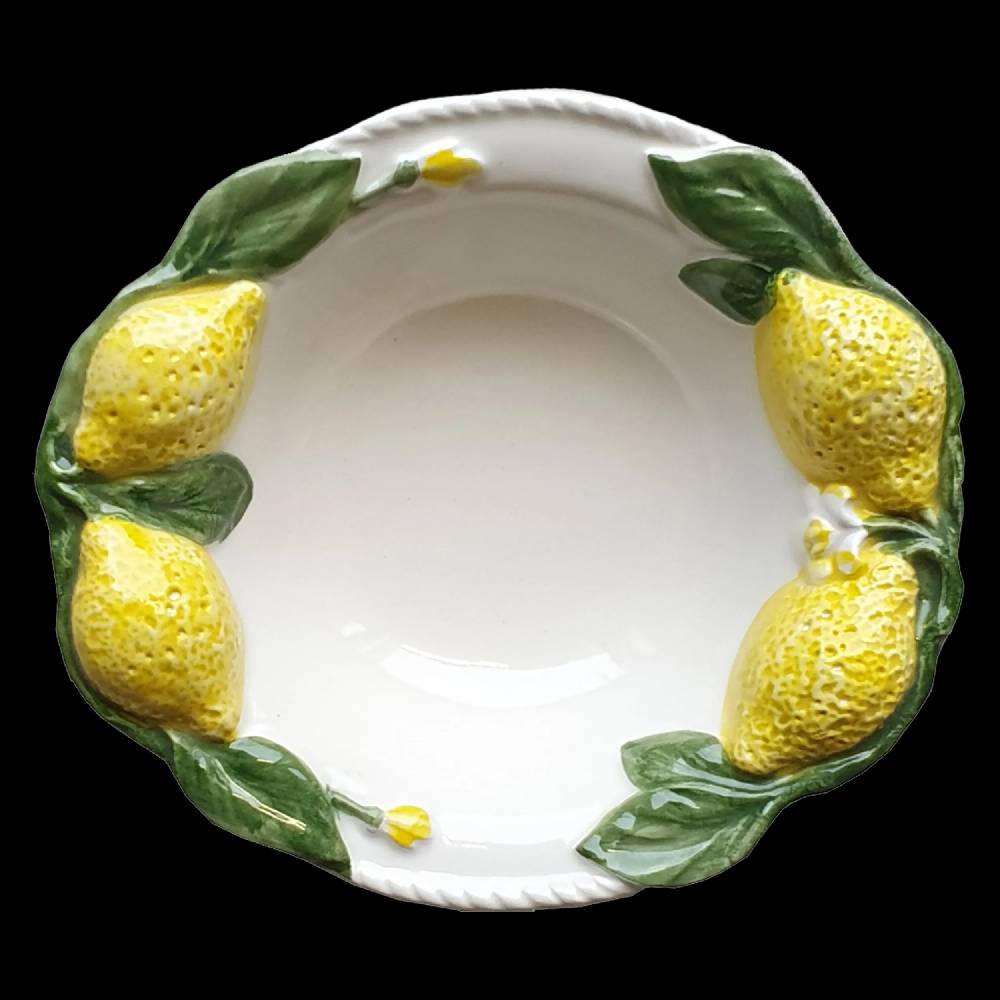 Les Ottomans Lemon handpainted ceramic starter plate