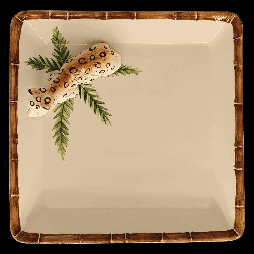 Les Ottomans Bamboo And Leopard Trays BAL01