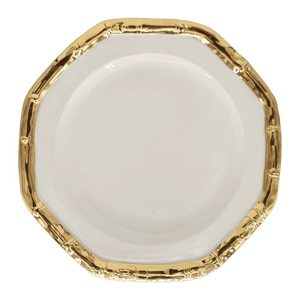 Les Ottomans Bamboo Gold Ceramic Plates BABG01