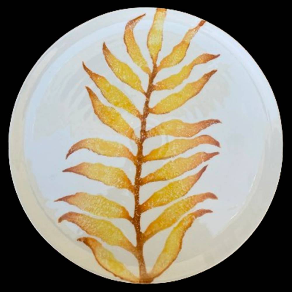 Les Ottomans Ceramic plate leaves LE01