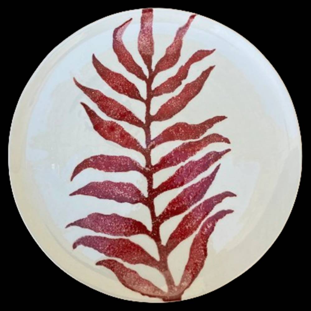 Les Ottomans Ceramic plate leaves LE02