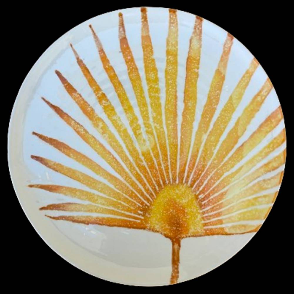 Les Ottomans Ceramic plate leaves LE03