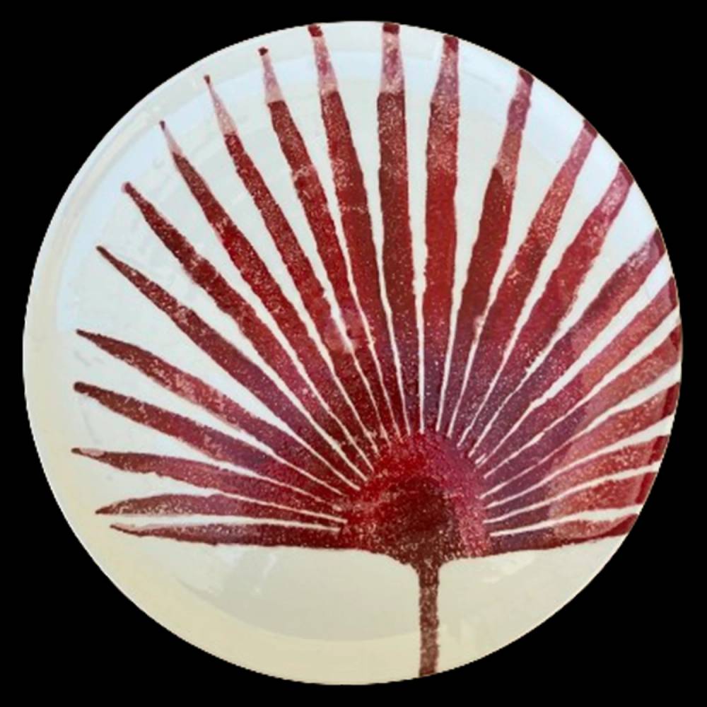 Les Ottomans Ceramic plate leaves LE04