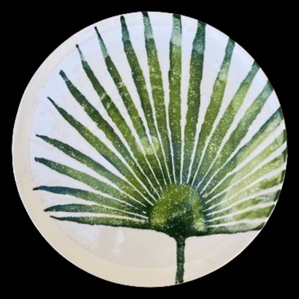 Les Ottomans Ceramic plate leaves LE06