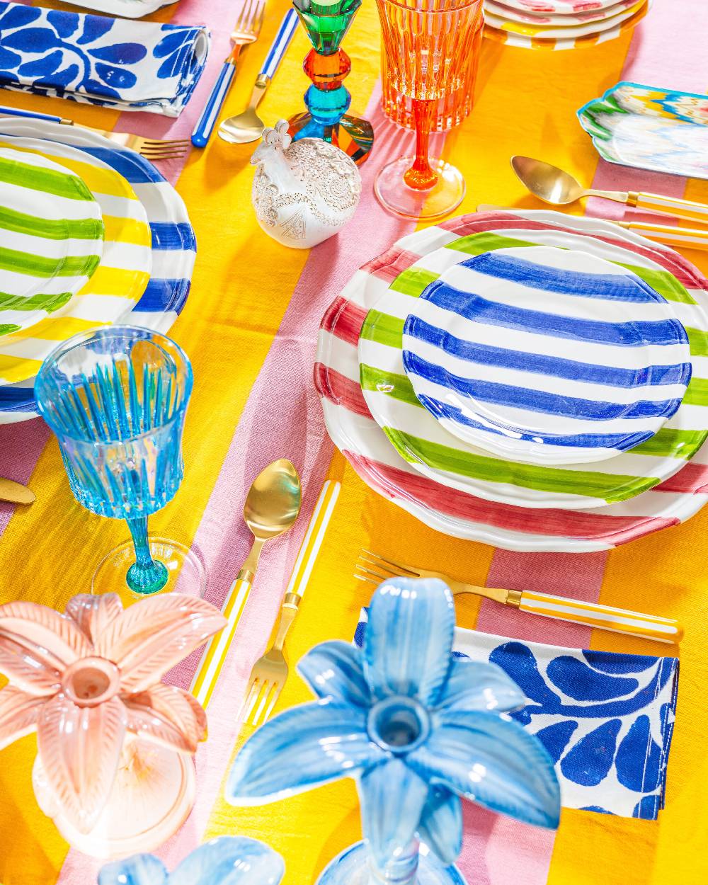 Les Ottomans Ceramic Plate Stripes ST01