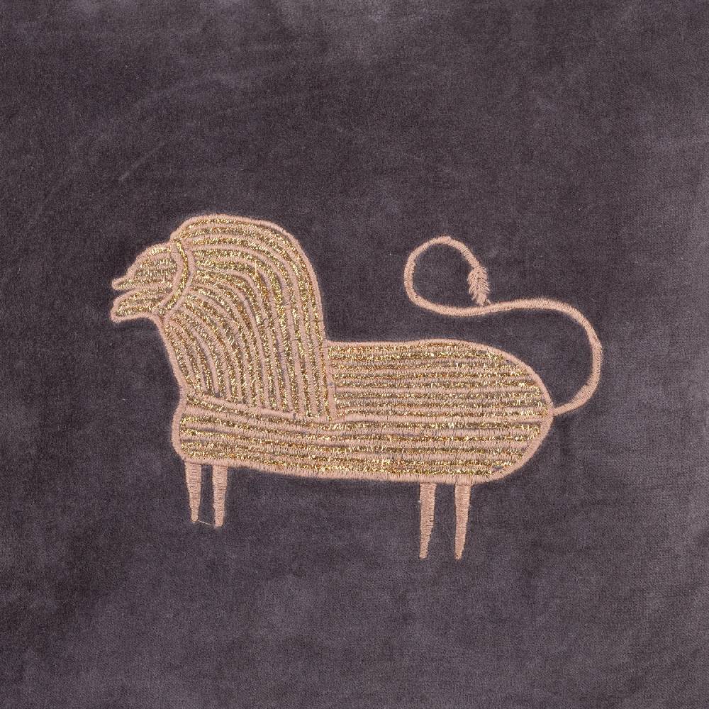 Les Ottomans Embroidered Velvet Cushion EBC09