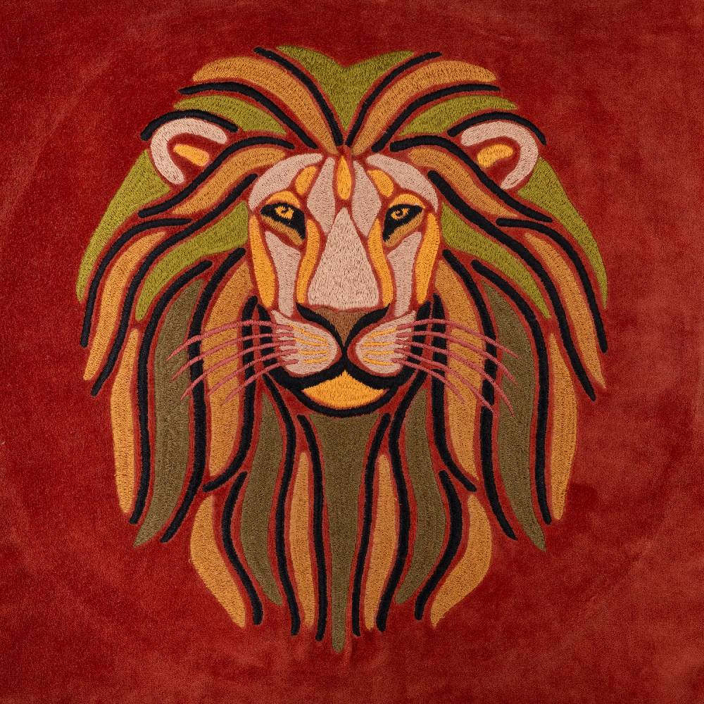 Les Ottomans Embroidered Velvet Cushion EBC38