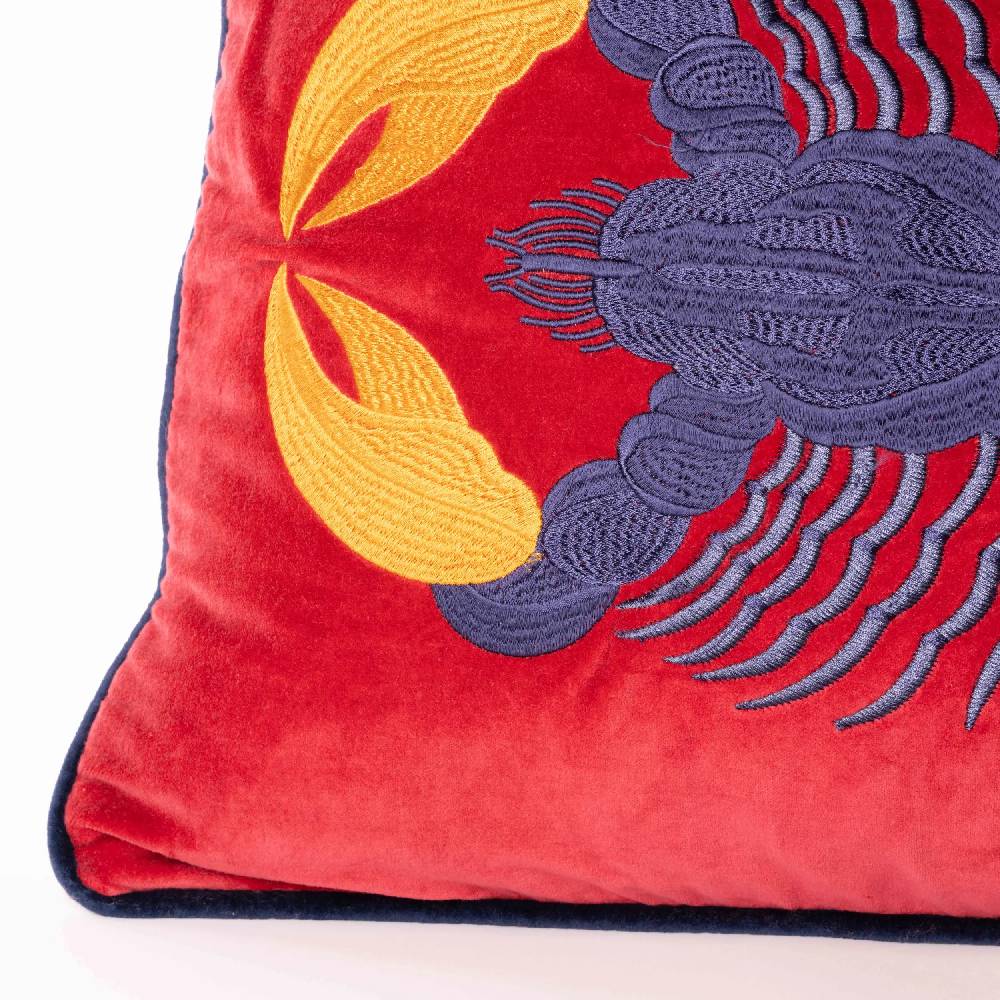 Les Ottomans Hand-embroidered Cotton Velvet EBC15