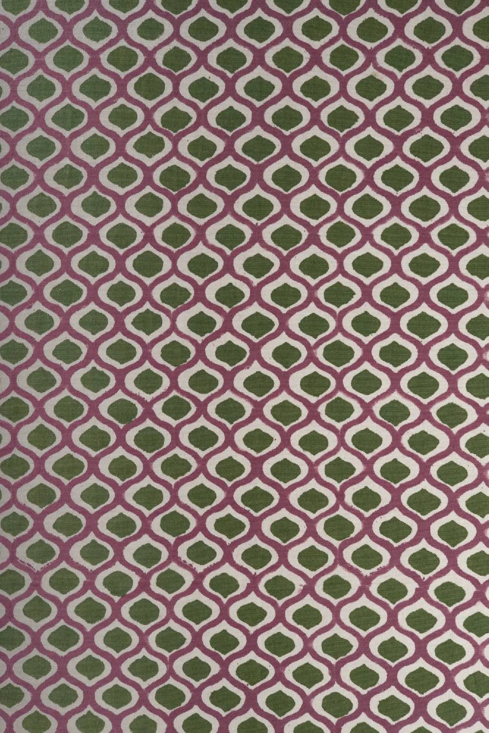 Les Ottomans Handprinted Cotton Tablecloth IKB25