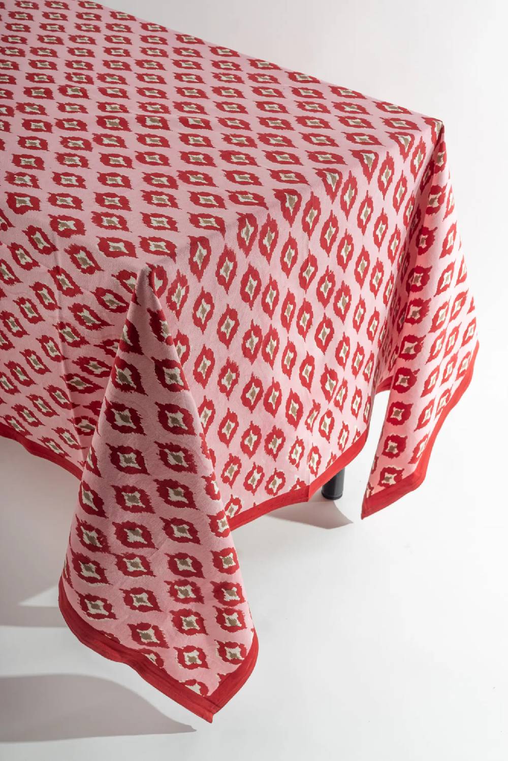 Les Ottomans Handprinted cotton tablecloth IKB26