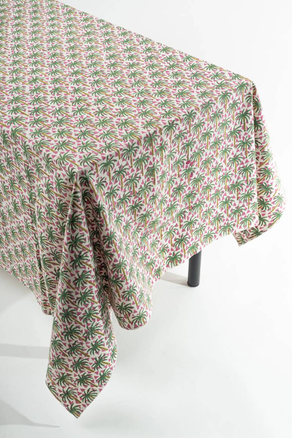 Les Ottomans Handprinted cotton tablecloth IKB47
