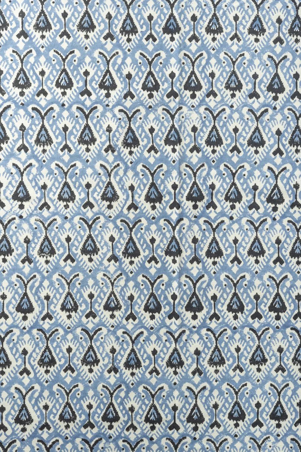 Les Ottomans Handprinted Cotton Tablecloth IKB50