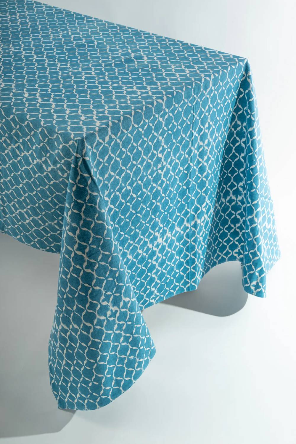 Les Ottomans Handprinted cotton tablecloth IKB53