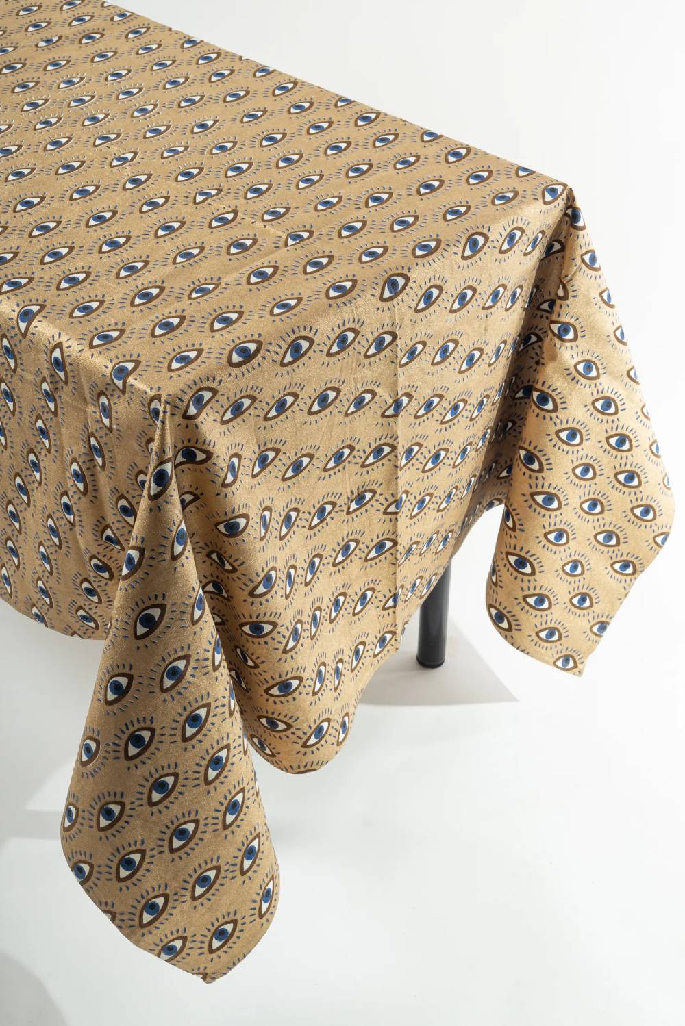 Les Ottomans Handprinted cotton tablecloth IKB54