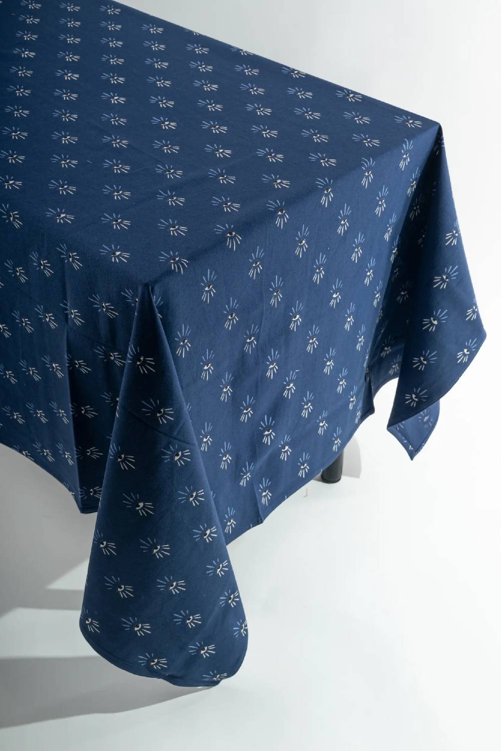 Les Ottomans Handprinted cotton tablecloth IKB55