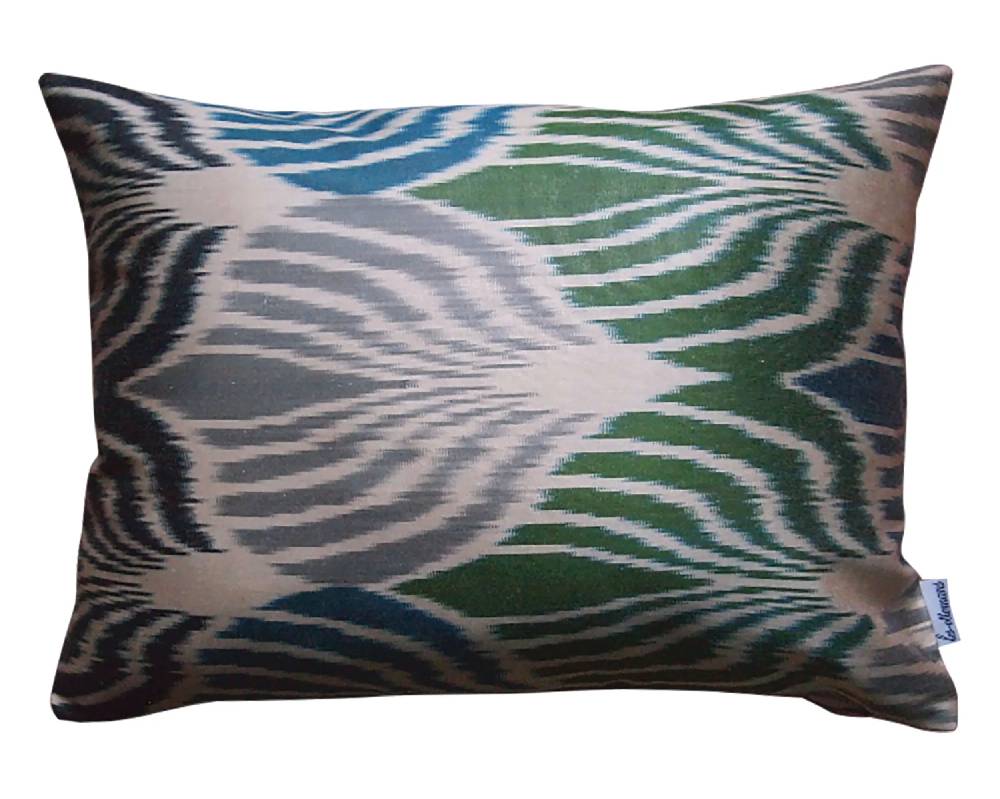 Les Ottomans Ikat silk cushion S157