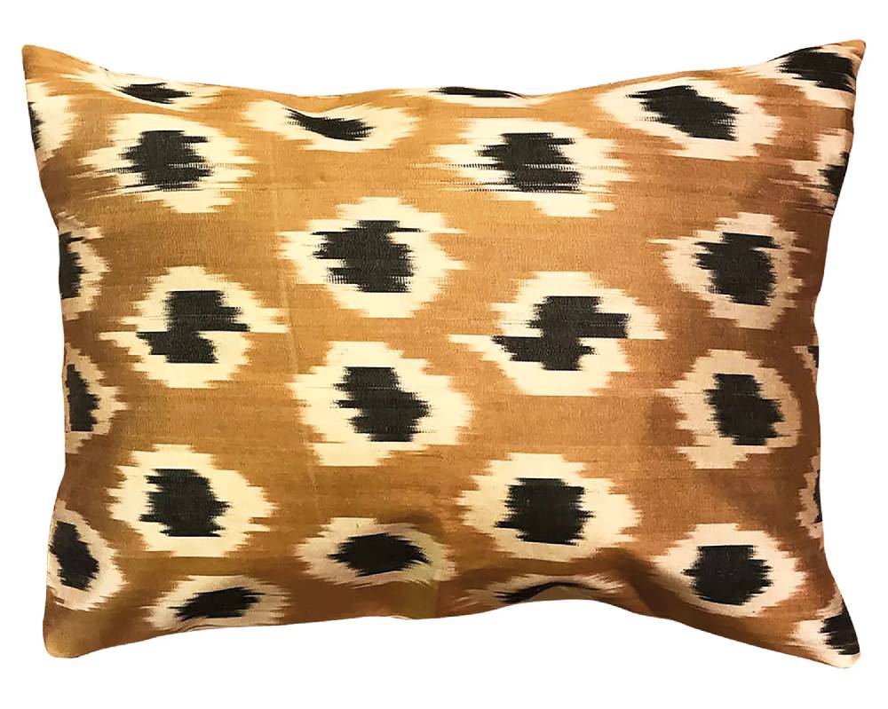 Les Ottomans Ikat silk cushion S177