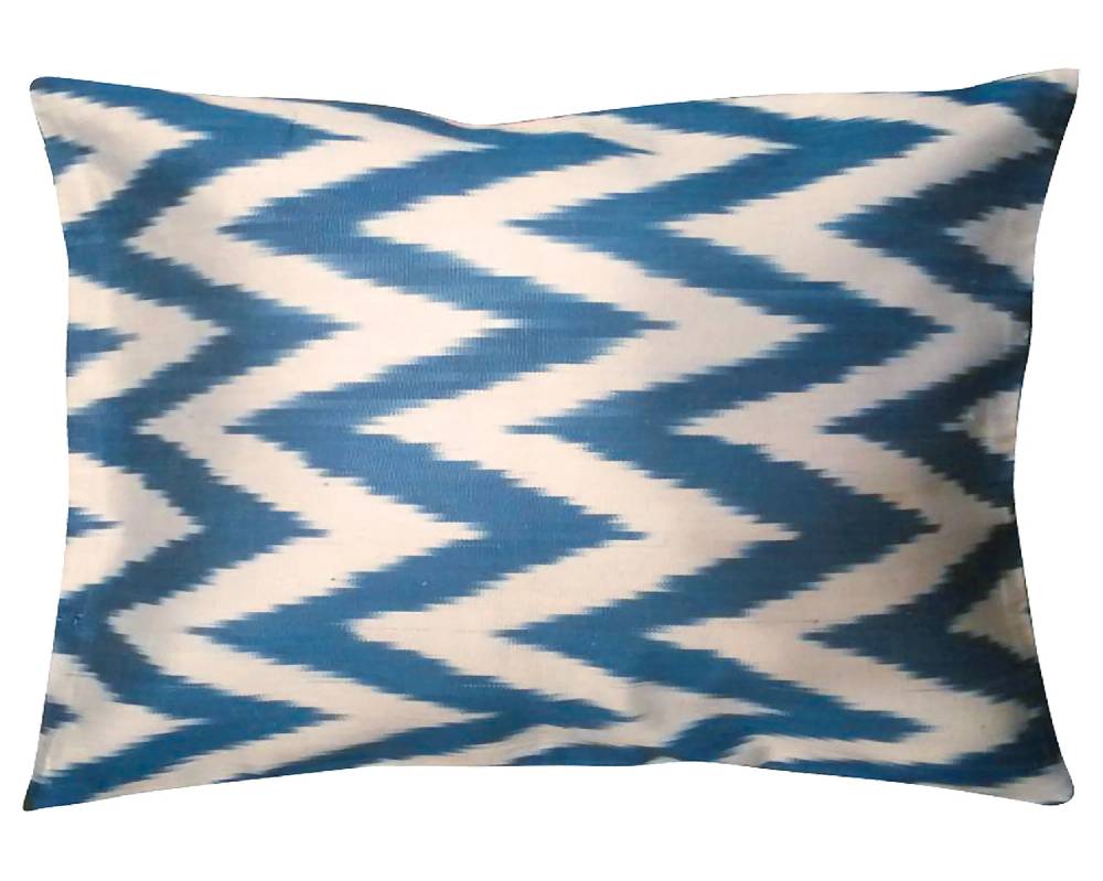 Les Ottomans Ikat silk cushion S18