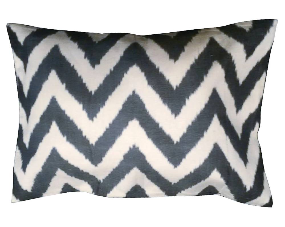 Les Ottomans Ikat silk cushion S19