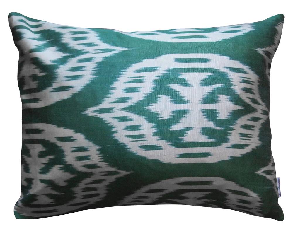 Les Ottomans Ikat silk cushion S191