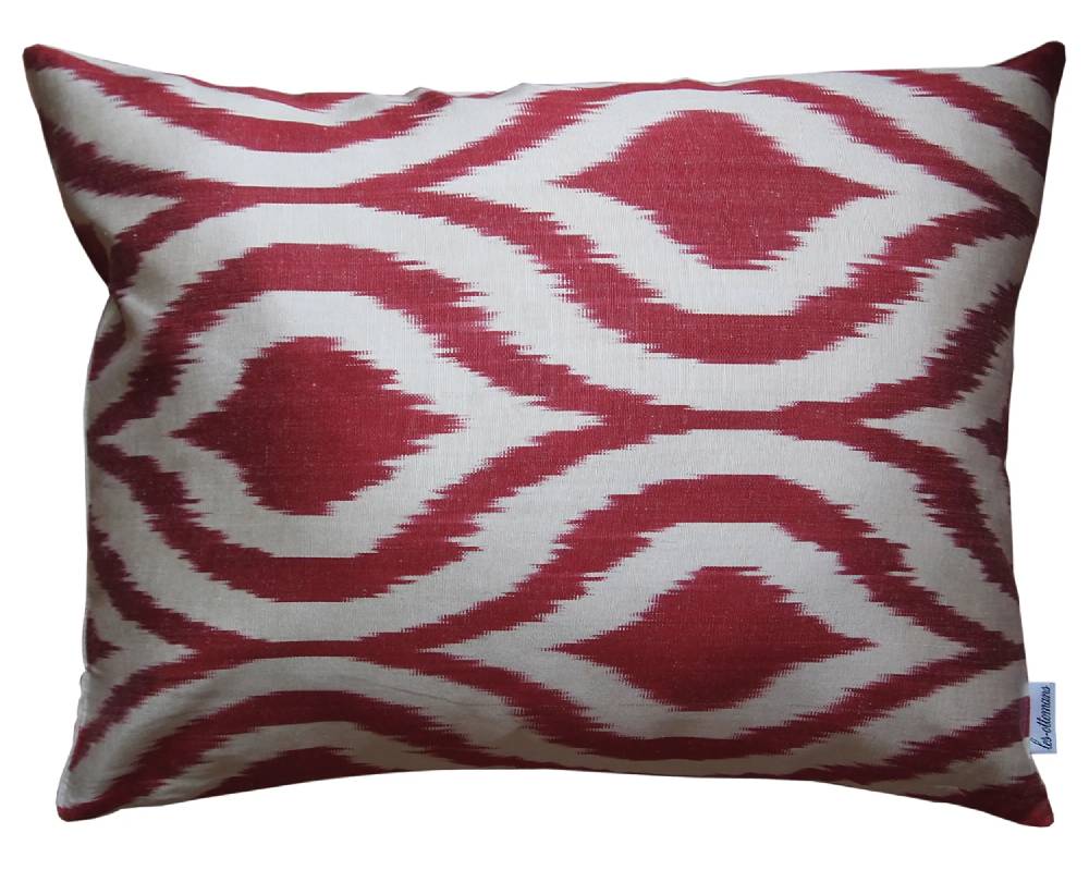 Les Ottomans Ikat silk cushion S216