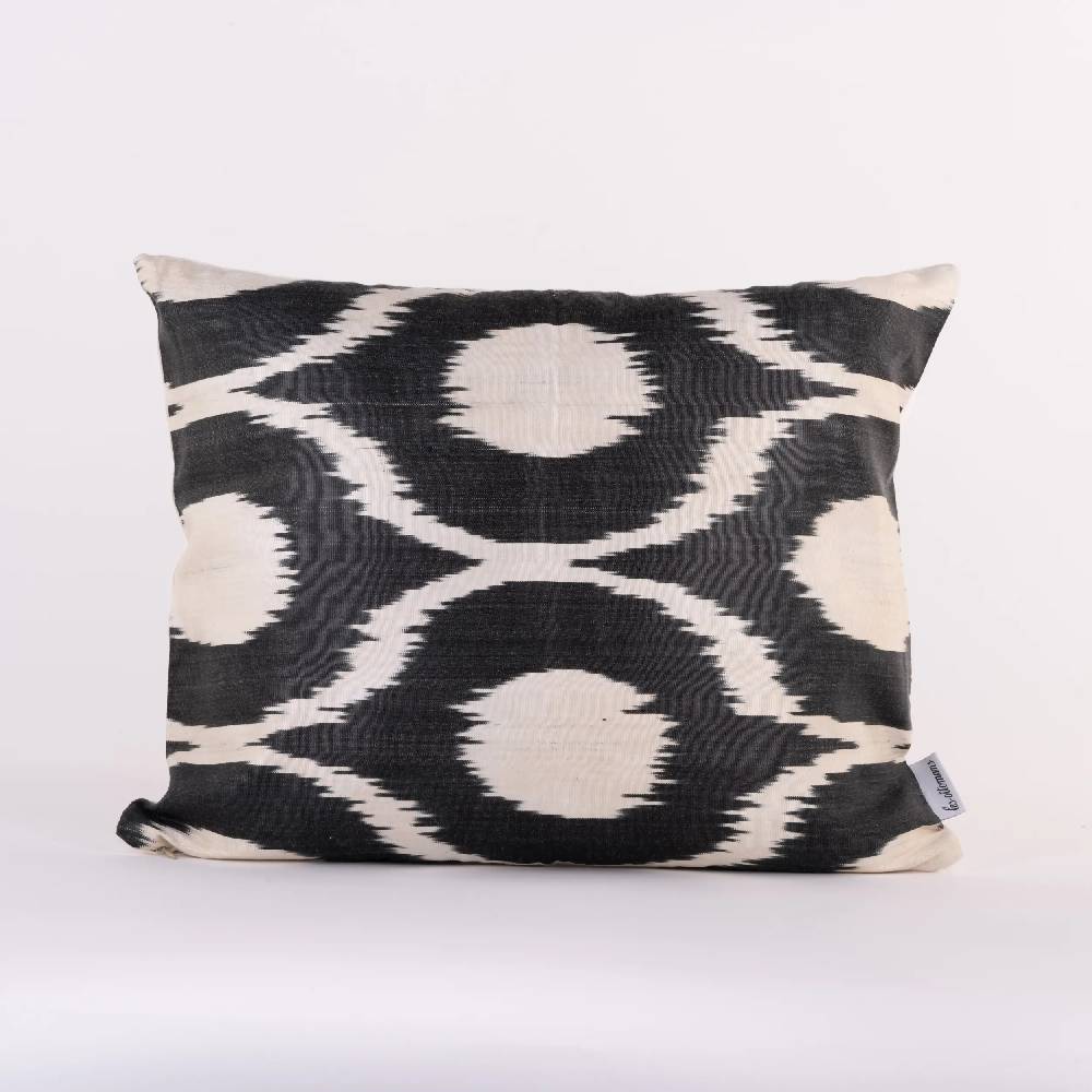 Les Ottomans Ikat silk cushion S239