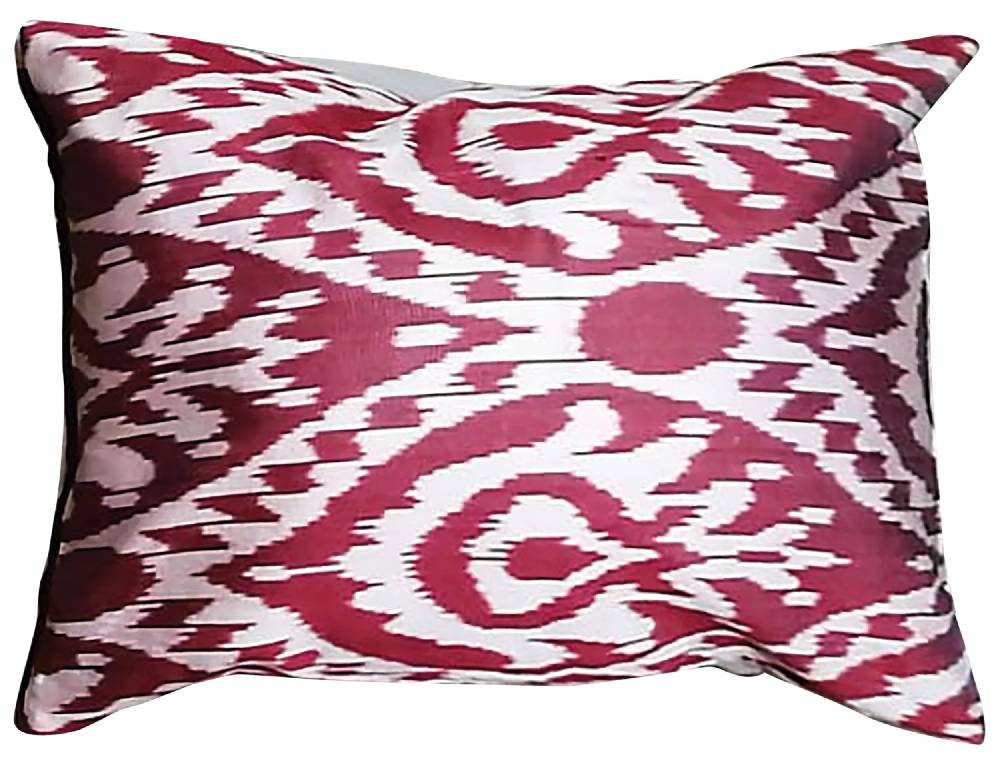 Les Ottomans Ikat silk cushion S258
