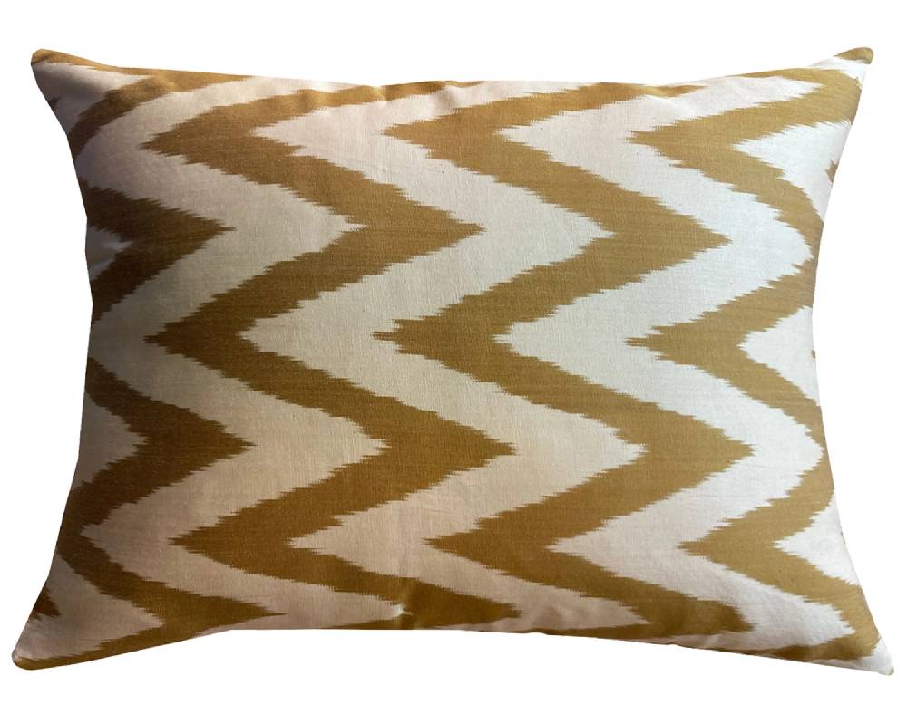 Les Ottomans Ikat silk cushion S292