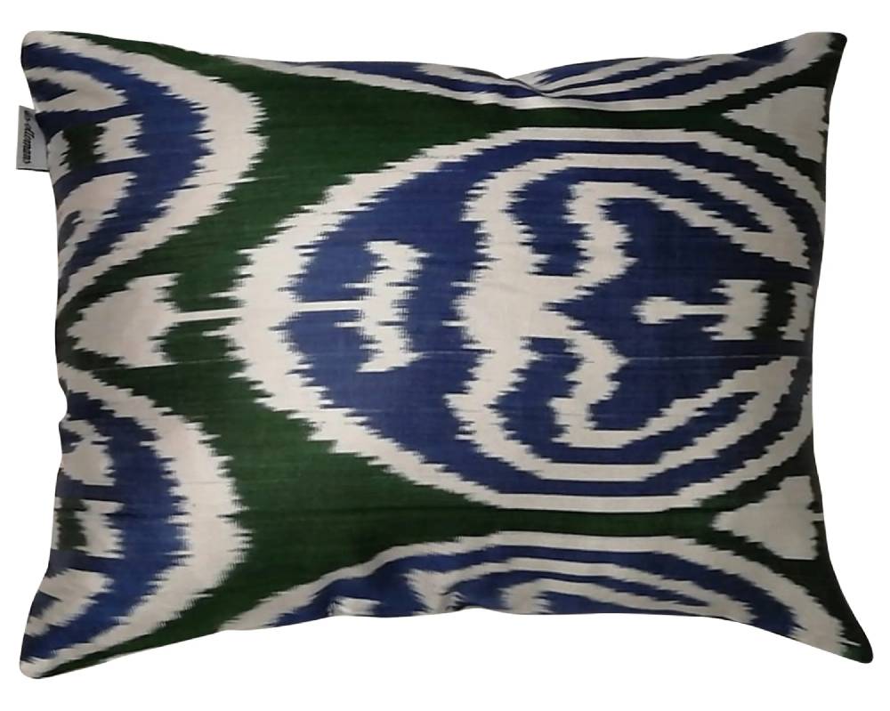 Les Ottomans Ikat silk cushion S293