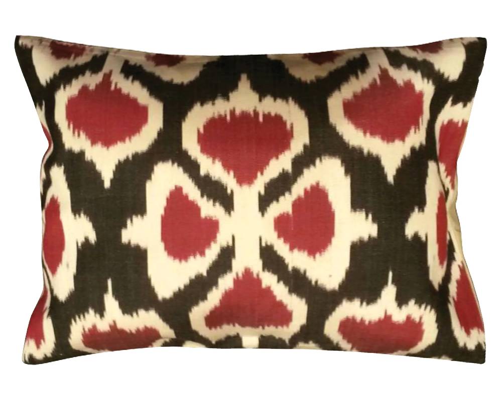 Les Ottomans Ikat silk cushion S32