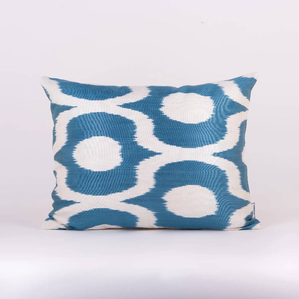 Les Ottomans Ikat silk cushion S341