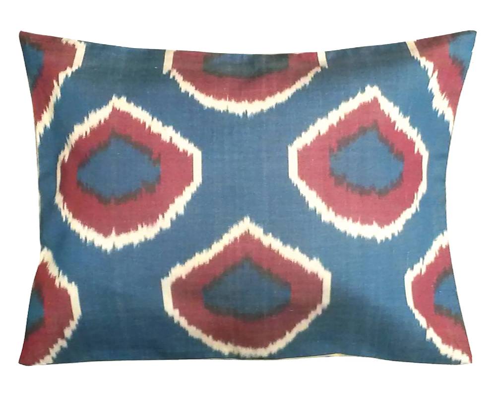 Les Ottomans Ikat silk cushion S76