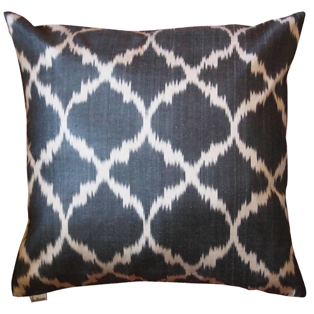 Les Ottomans Ikat silk cushion SI19