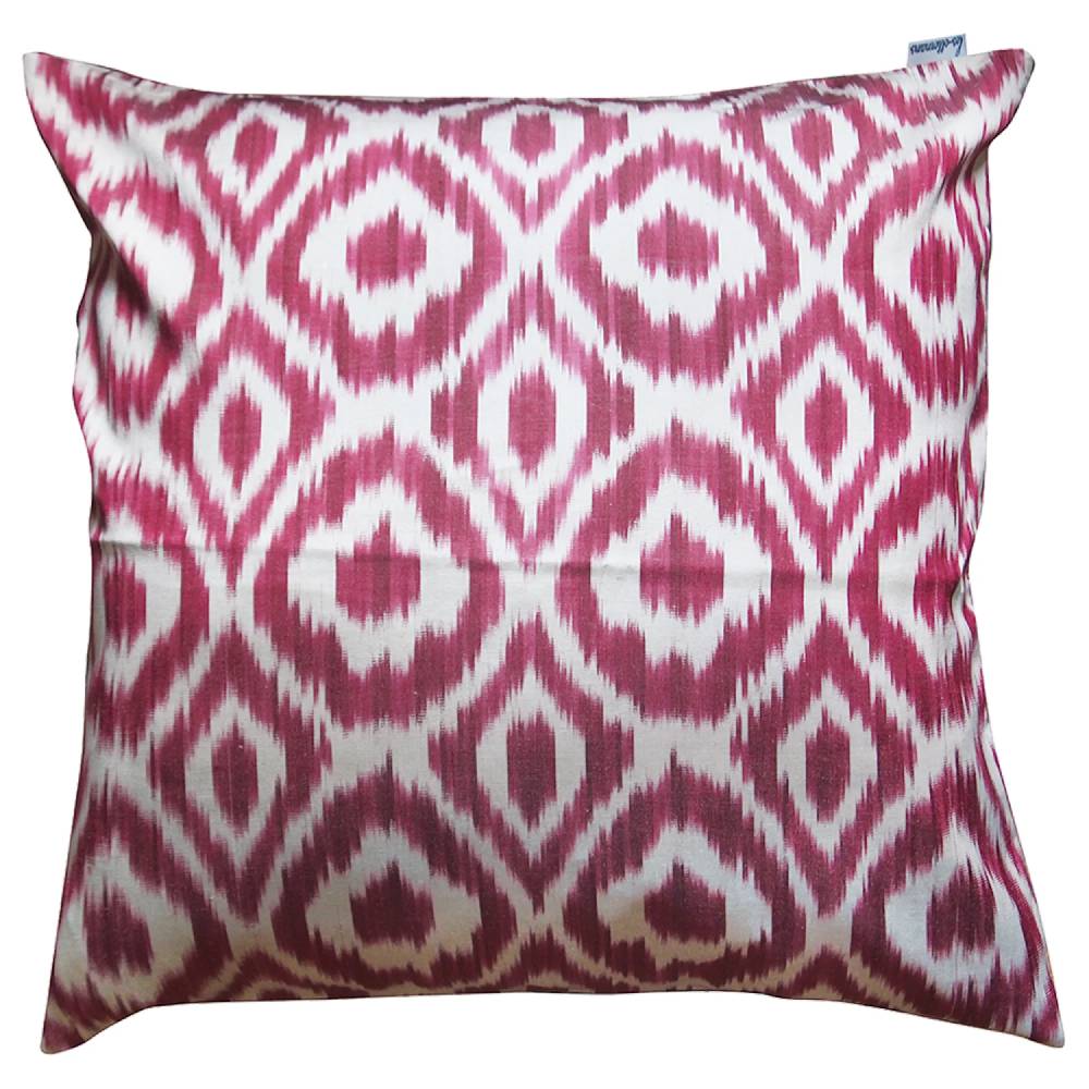 Les Ottomans Ikat silk cushion SI21