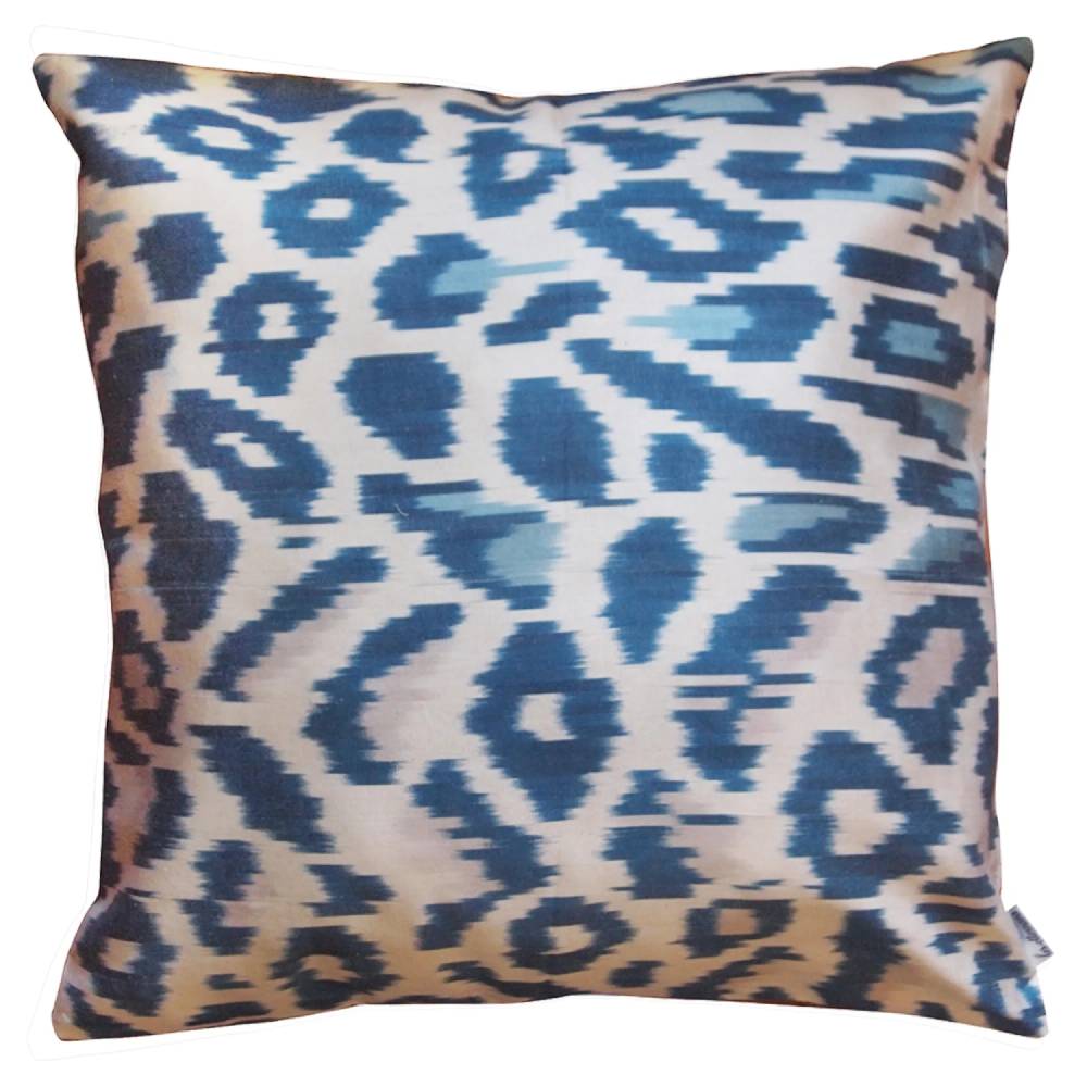 Les Ottomans Ikat silk cushion SI22
