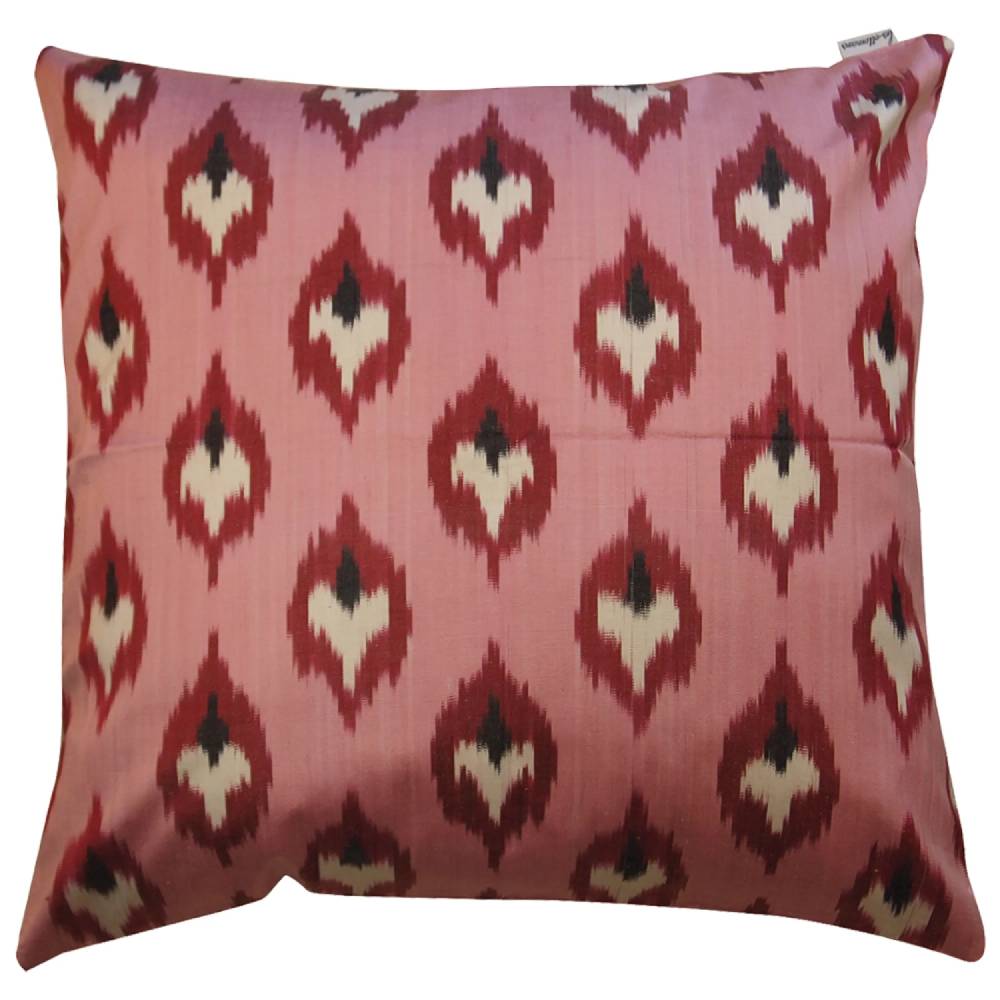 Les Ottomans Ikat silk cushion SI24
