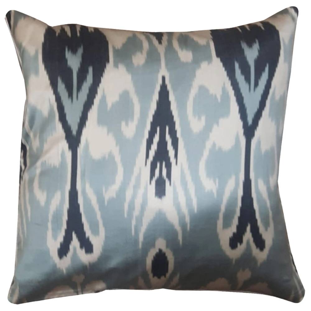 Les Ottomans Ikat silk cushion SI29