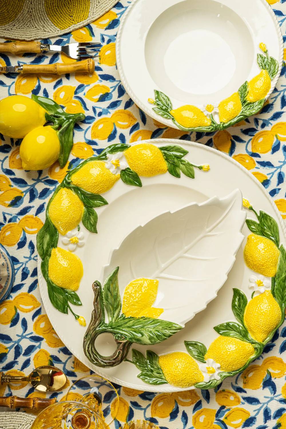 Les Ottomans Lemon Handpainted Ceramic Starter