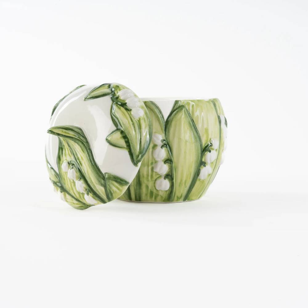 Les Ottomans Lilly Of The Valley Ceramic Sugar Pot