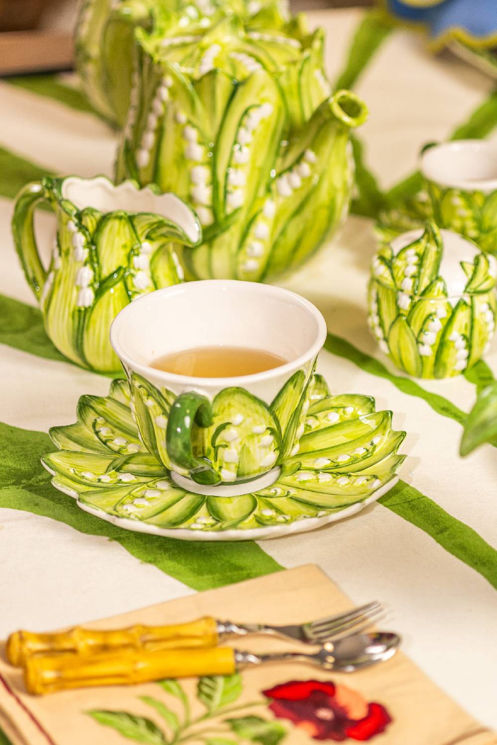 Les Ottomans Lilly Of The Valley Ceramic Tea Cup