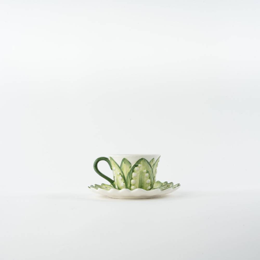 Les Ottomans Lilly of the valley ceramic tea cup