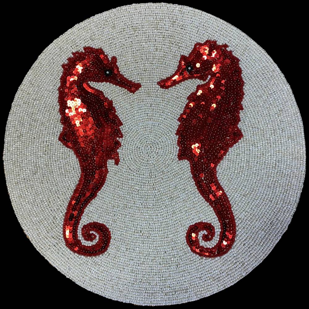 Les Ottomans Set of two Beaded Placemats TJS03