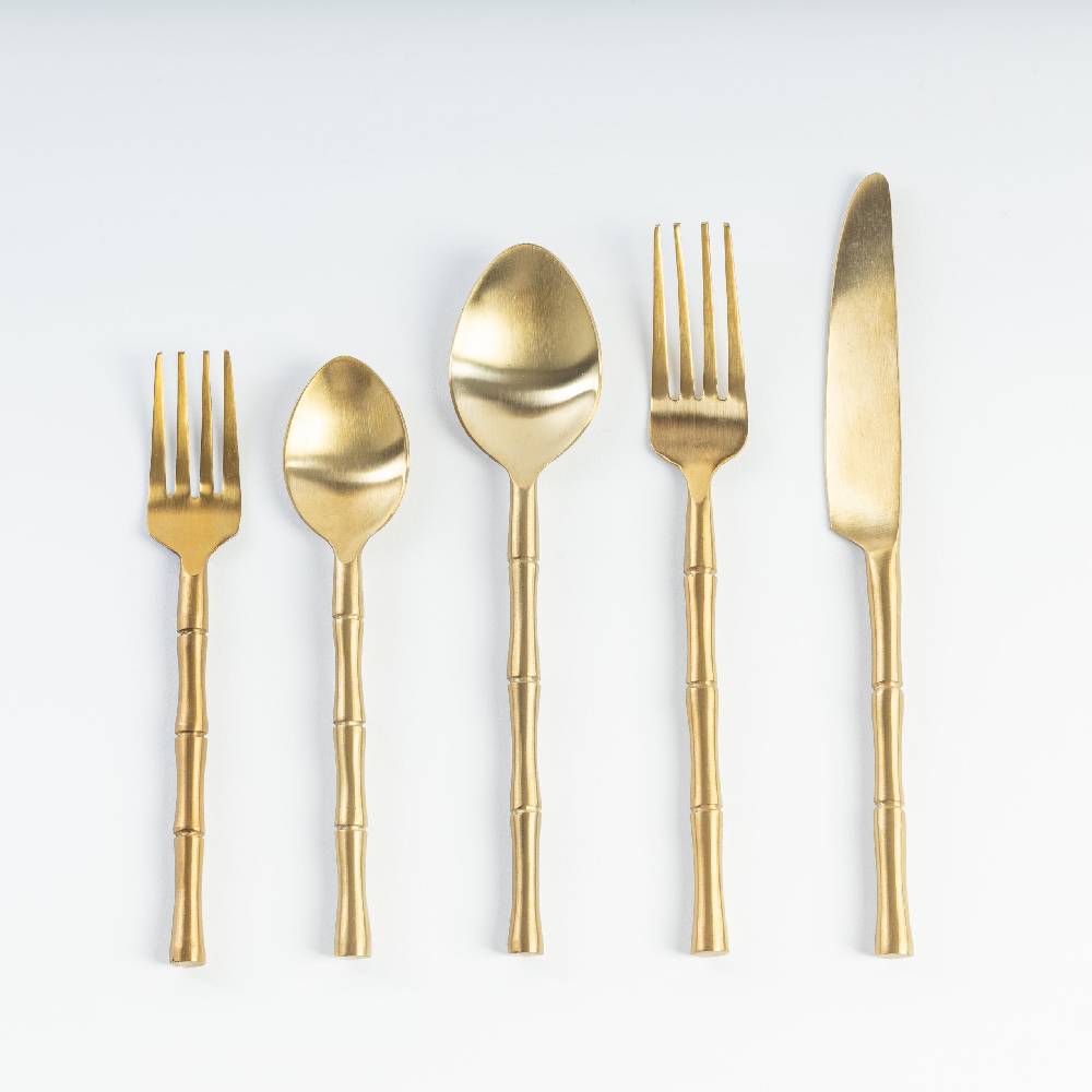 Les Ottomans Set posate GOLDBAMBOO