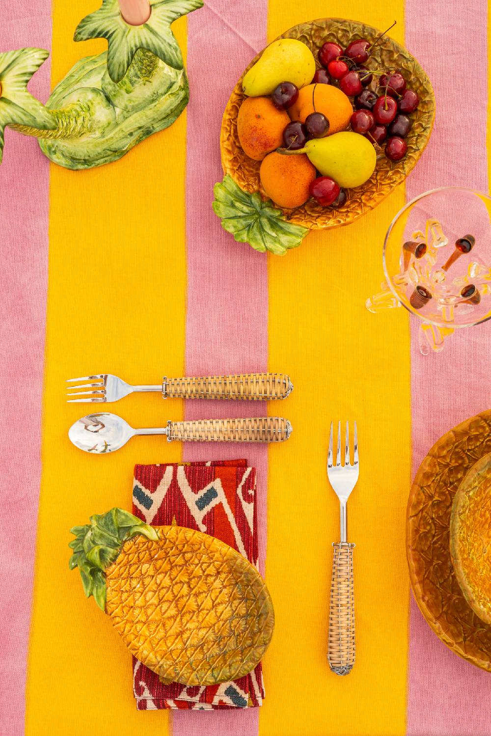 Les Ottomans Set Posate RATTAN