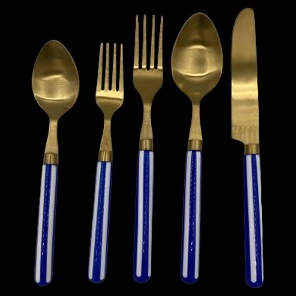 Les Ottomans Set posate STRIPES BLUE