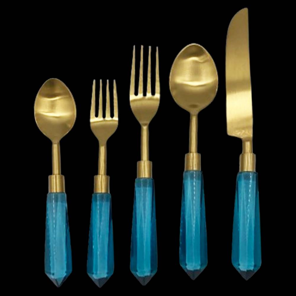 Les Ottomans Set posate TURQUOISE