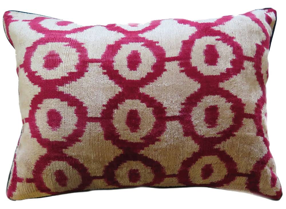 Les Ottomans Silk velvet cushion V09