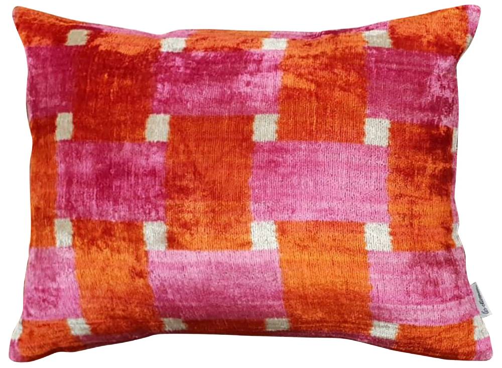 Les Ottomans Silk velvet cushion V575